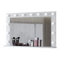 Hanah Home EF110 - 5167 Mesa de maquillaje blanca con 13 focos